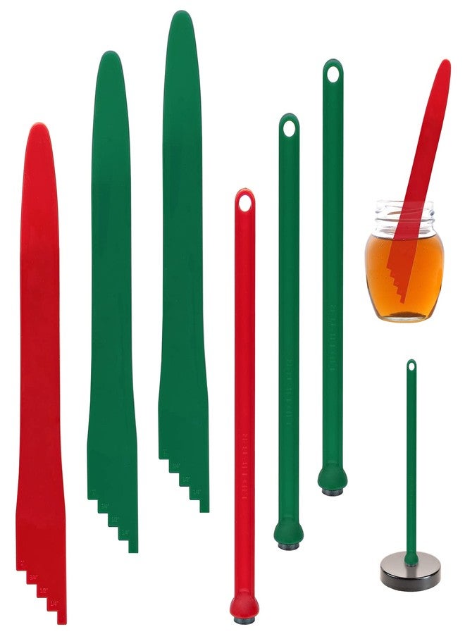 Catcan 6 PCS Canning Tools and Equipment Include 3 Pcs Canning lid Magnetic lifter and 3 Pcs Bubble Popper for Canning Heat Resistant Home Easy Canning Kits (Green and Red) - Image 1