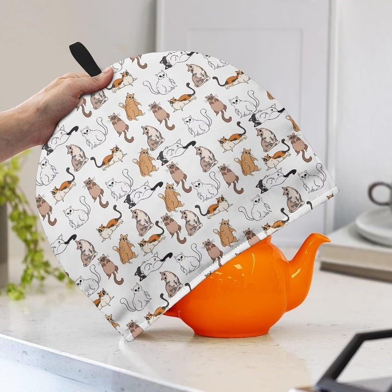 Keep Warm Teapot Tea Cosy Portable Insulation Cozy Breakfast Warmer Insulated Kettle Cover for Home Kitchen Decor Tea Cozies Both Sides Can Be Used - Image 3