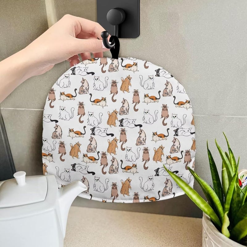 Keep Warm Teapot Tea Cosy Portable Insulation Cozy Breakfast Warmer Insulated Kettle Cover for Home Kitchen Decor Tea Cozies Both Sides Can Be Used - Image 5