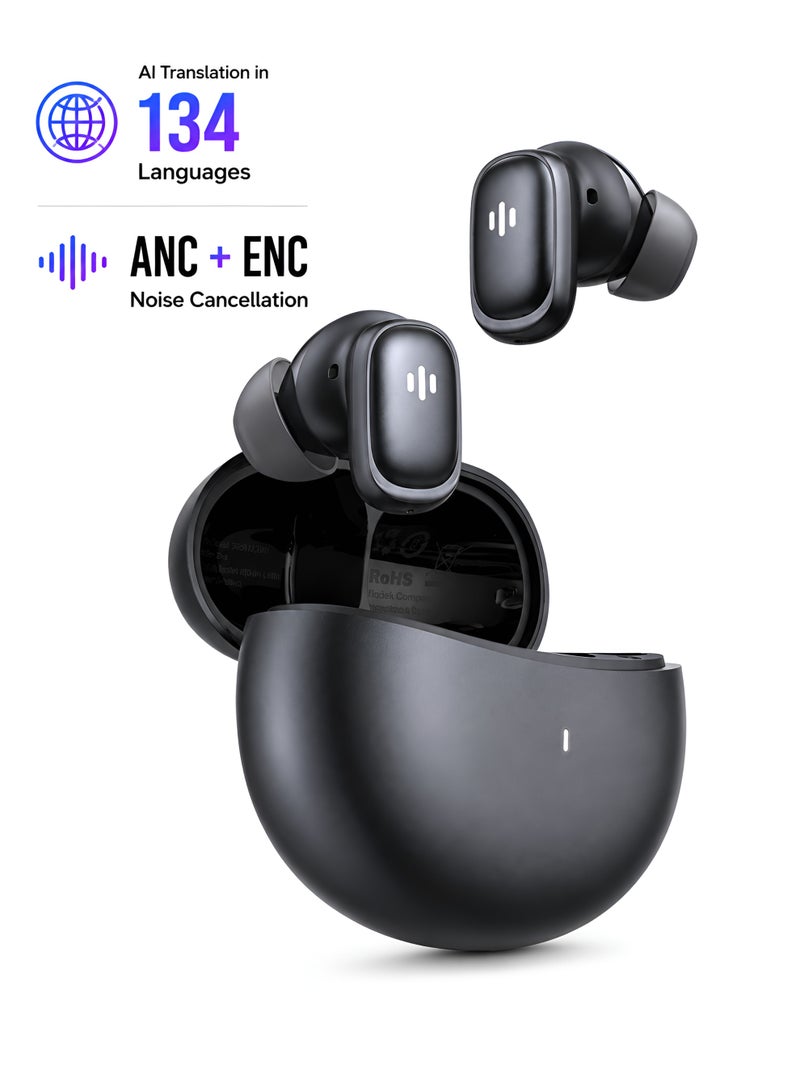 Mcdodo AI Translator Earbuds, 134 Languages, Real-time Translation, ANC and ENC, Speak A01, IPX4, iPhone Android, Black, HP-8220 - Image 1
