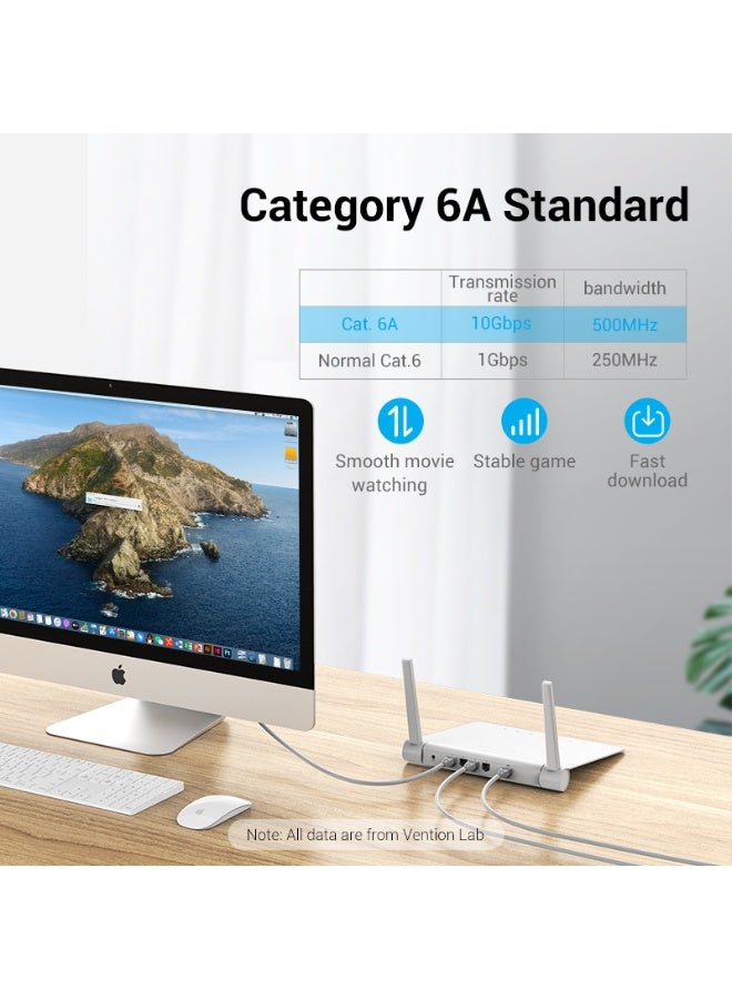 VENTION Cat.6A SFTP Patch Cable 0.3M Gray Model # IBHHAA - Image 3