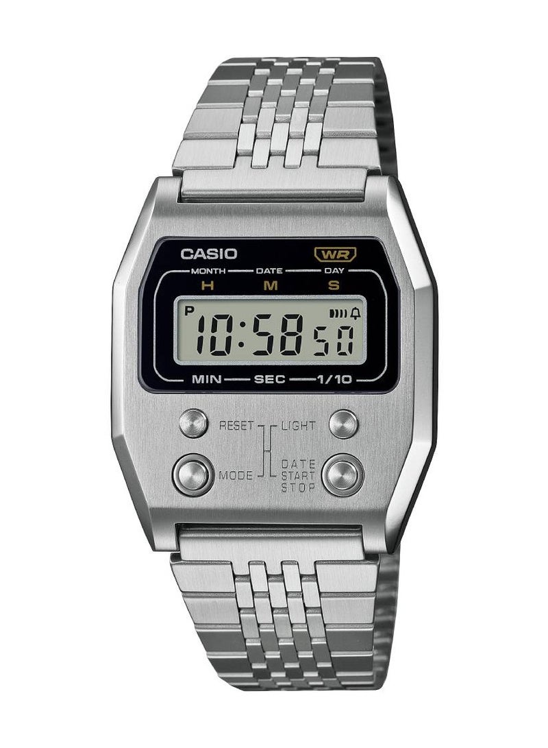 CASIO Vintage Digital Stainless Steel Unisex Watch A1100D-1DF - Image 1
