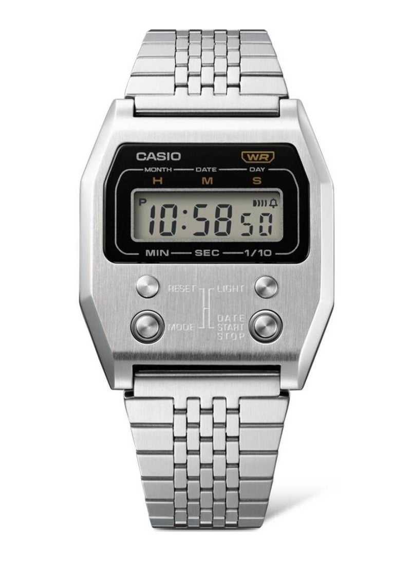 CASIO Vintage Digital Stainless Steel Unisex Watch A1100D-1DF - Image 2