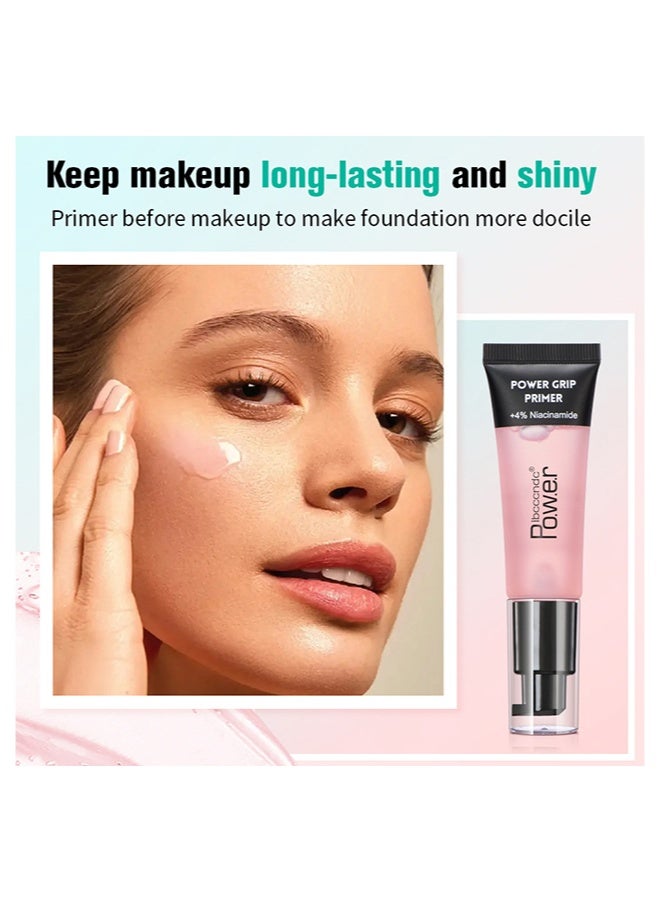 ibcccndc Power Grip Primer, +4% Niacinamide,Hydrating Face Primer Makeup for Smoothing Skin and Gripping Makeup long lasting Pore Blurring Smooth and Brighten Skin Makeup Primer 24ml - Image 3