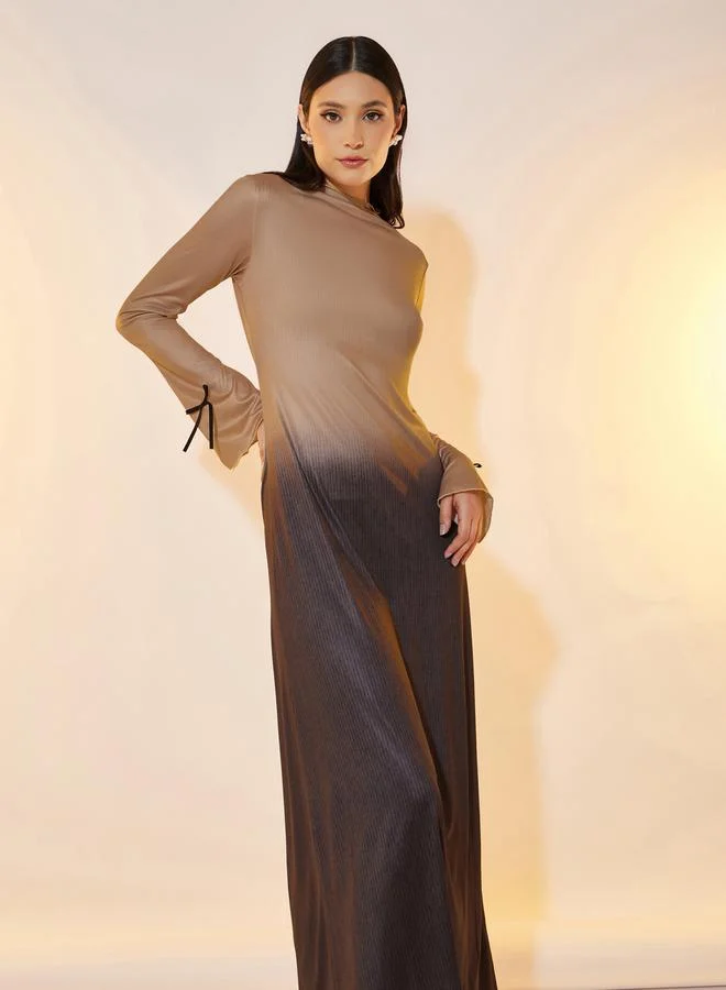 Take Two Ombre Pleated Dress