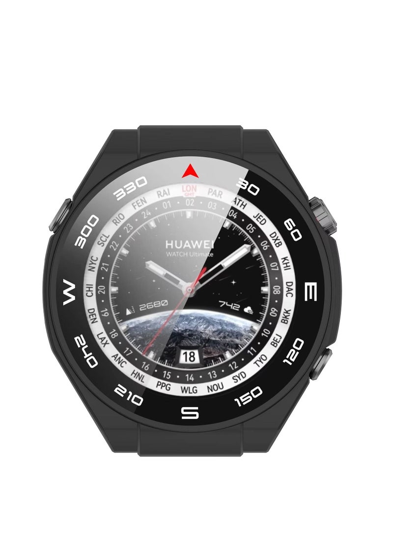 For Huawei Watch Ultimate Case PC with Screen Protector Huawei Watch Ultimate Case (Black) - Image 4