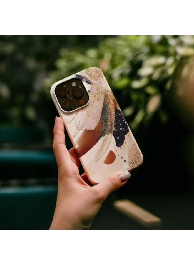 Temu A modern abstract phone case in trendy colors; a stylish and creatively designed new case. Drop and scratch resistant, compatible with iPhone 14 Pro. - Image 2