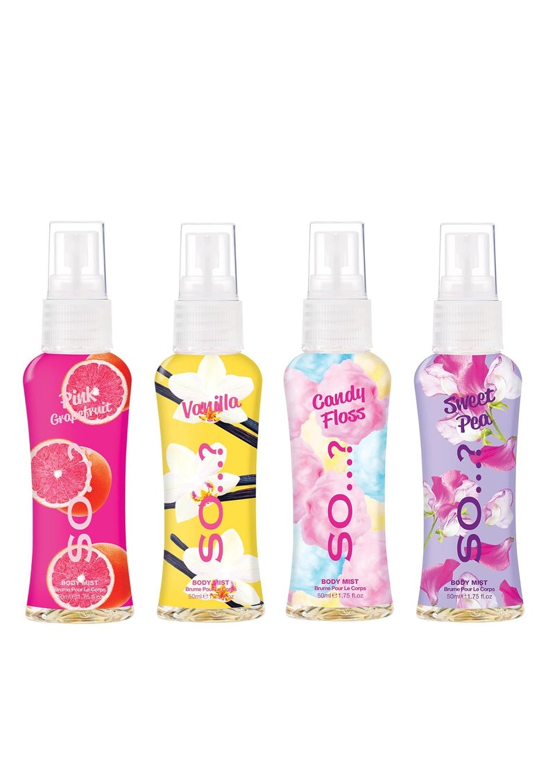 So..? So Body Mist Set  Body Spray for Women  Cruelty Free Vegan Perfumes for Women  650 to 1000 Sprays  Travel Size Gift Set  4 pcs Pack of 2  - Image 5
