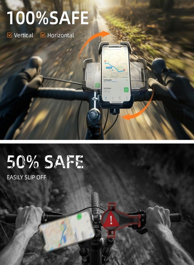 Delobon Motorcycle Phone Mount, Bike Phone Holder for 4.7-6.8 Inch Phones, One Hand Operation, for iPhone 15 14 13 12 Pro Max, Galaxy S24 S23 S22, ATV Scooter Accessory - Image 4