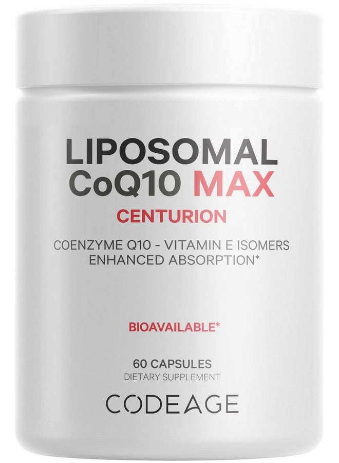 Codeage Liposomal Coq10 Supplement Max Vitamin E Isomers Tocopherols 250Mg Coenzyme Q10 Cardiovascular & Energy Support Pills Nongmo Vegan Glutenfree 2 Month Supply 60 Capsules - Image 1