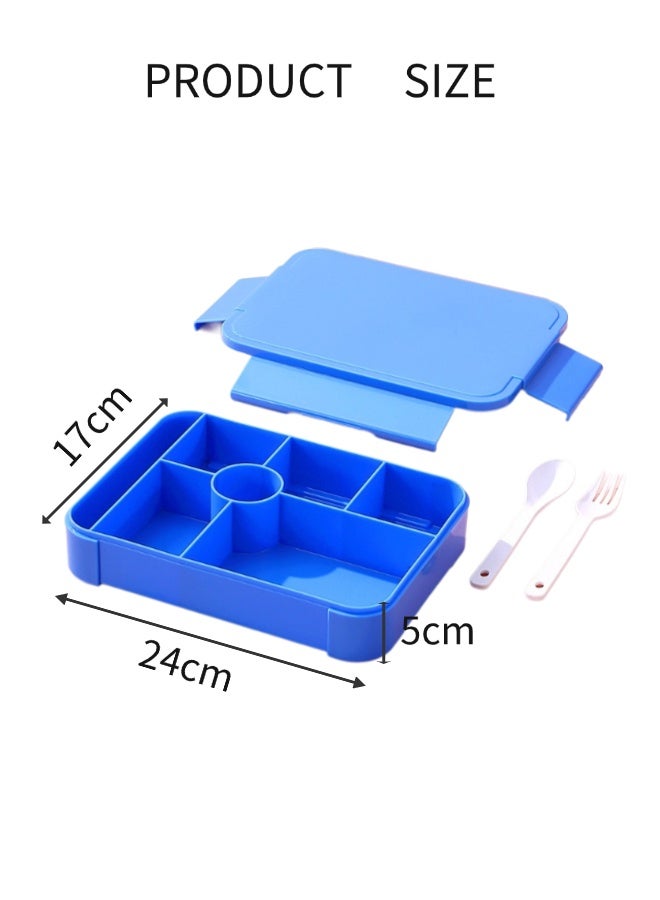 شيبشيب علبة بنتو محمولة بستة أقسام، علبة غداء متينة وحاويات غداء مانعة للتسرب للبالغين والأطفال والطلاب - Image 4