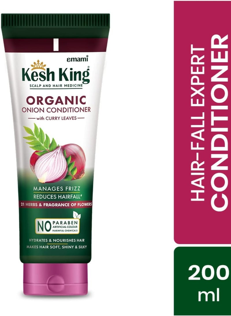 emami Kesh King Organic Onion Conditioner With Curry Leaves For Hydrated And Nourished Hair For All Hair Types 200 ML  - Image 2