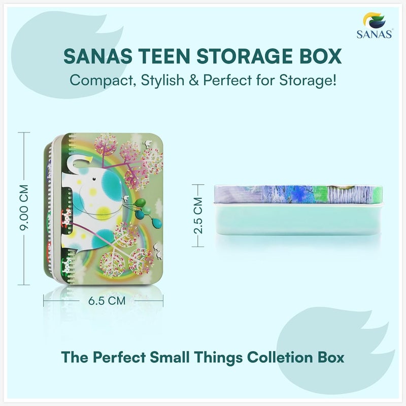 Sanas Tin Container 6Pc Gift boxes Unicorn Box Storage Container Small Storage Box Storage boxes For Kids Birthday Aluminum For Storage Tin Multipurpose Storage lovely designs 6PC - Image 2
