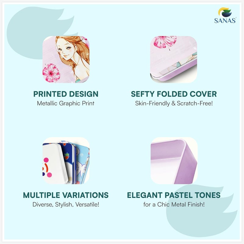 Sanas Tin Container 6Pc Gift boxes Unicorn Box Storage Container Small Storage Box Storage boxes For Kids Birthday Aluminum For Storage Tin Multipurpose Storage lovely designs 6PC - Image 3