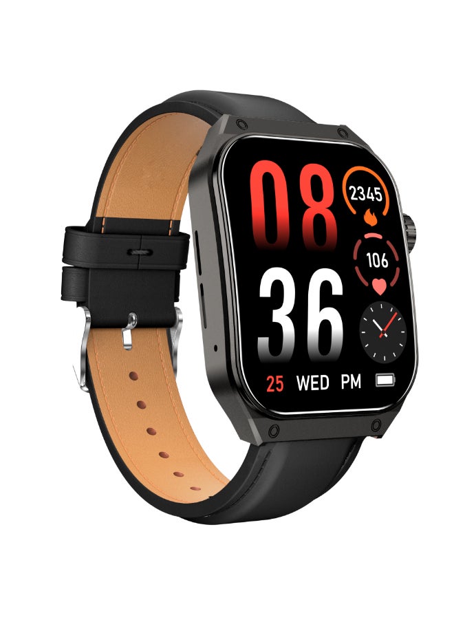KENNETH SCOTT Unisex Silicone & Leather Smart Watch KCRV9-XSBBB - 40.8 mm  - Image 3