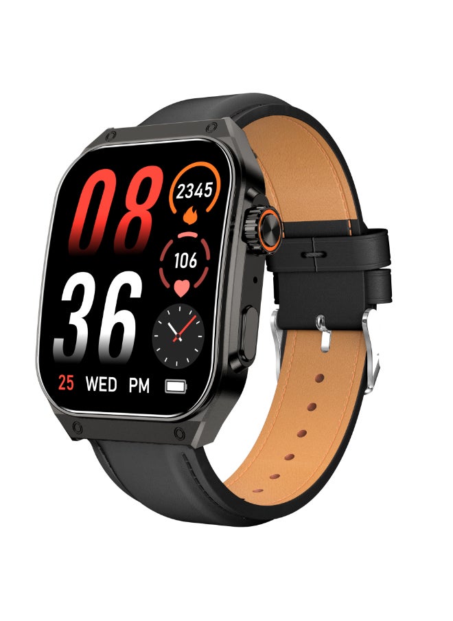 KENNETH SCOTT Unisex Silicone & Leather Smart Watch KCRV9-XSBBB - 40.8 mm  - Image 2