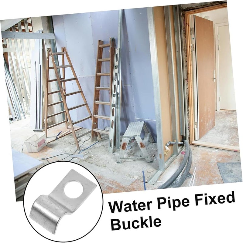 100 قطعة مشابك كابل بيضاء أحادية الجانب لأشرطة إدارة الأنابيب والأسلاك - Image 3