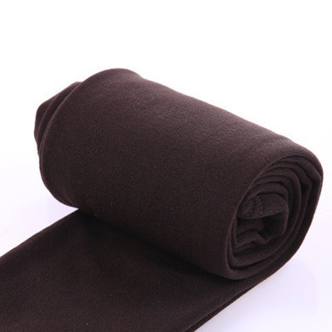 Fleece-Lined Footed Leggings Winter Autumn Warm Womens Pants Dark green  - Image 4