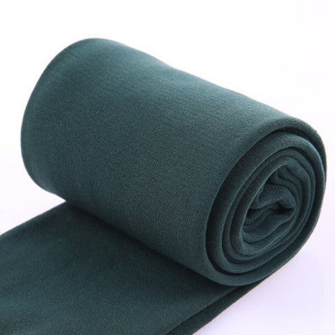 Fleece-Lined Footed Leggings Winter Autumn Warm Womens Pants Dark green  - Image 1