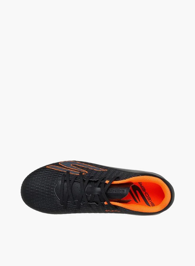 SKECHERS Boys Jr Youth Fg Lace-Up Football Firm Ground Shoes - 252160L-Bkor-C