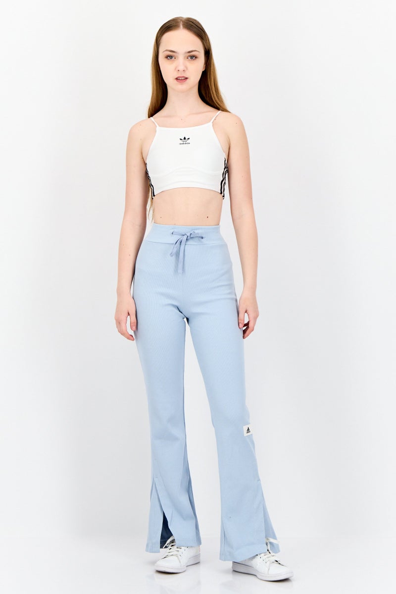 Adidas Women Slim Fit Outdoor Flared Leg Pants, Light Blue - Image 4