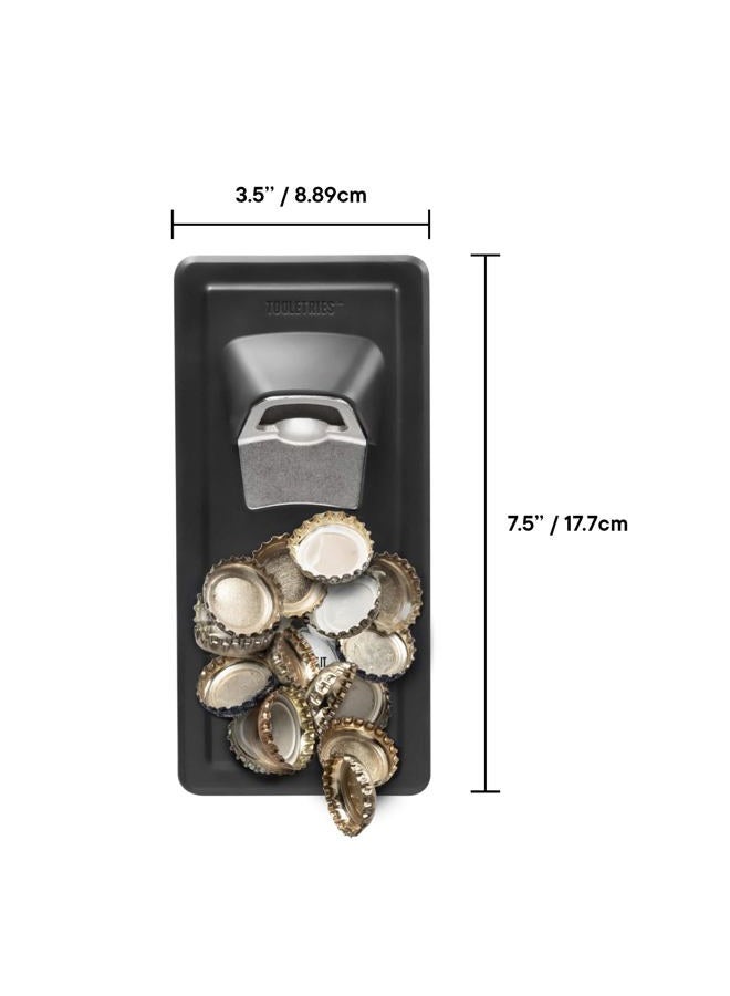 Tooletries - The Catcher - Bottle Opener with Silicone Grip Technology & Built-In Magnet to Catch Caps - Removable & Reusable - For Home Fridge, Shower, BBQ, Boat, RV, Garage or Any Shiny Surface - Image 4