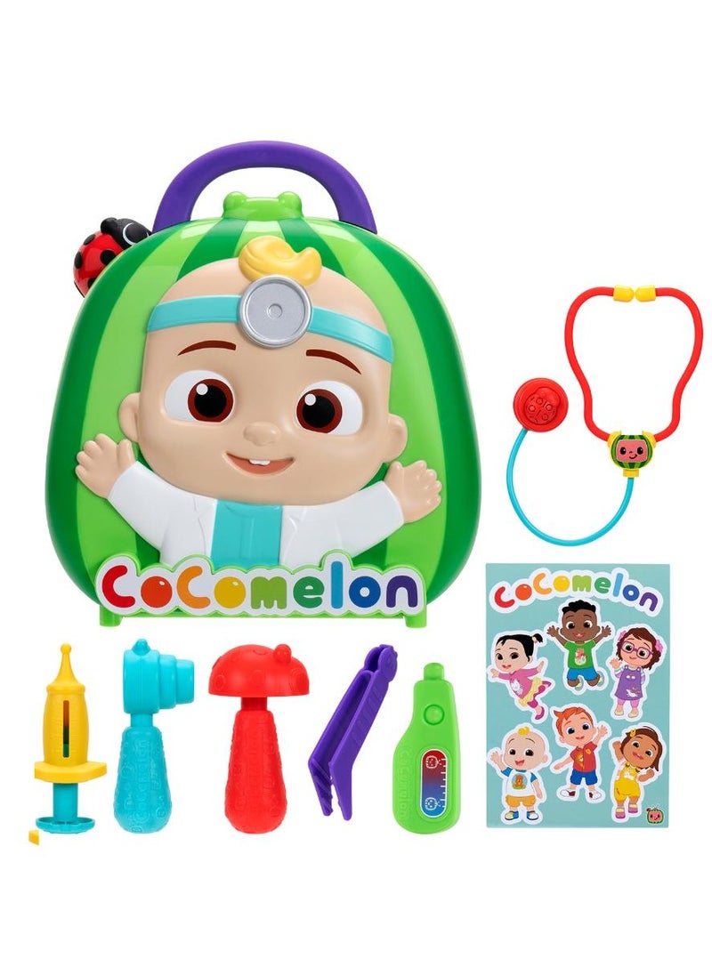 Jazwares Cocomelon Roleplay JJ Doctor Checkup Set | Pretend Play | Doctor Playset | Imaginative Play | Interactive Play | Sounds & Phrases | Gift for Kids and Toddlers 
