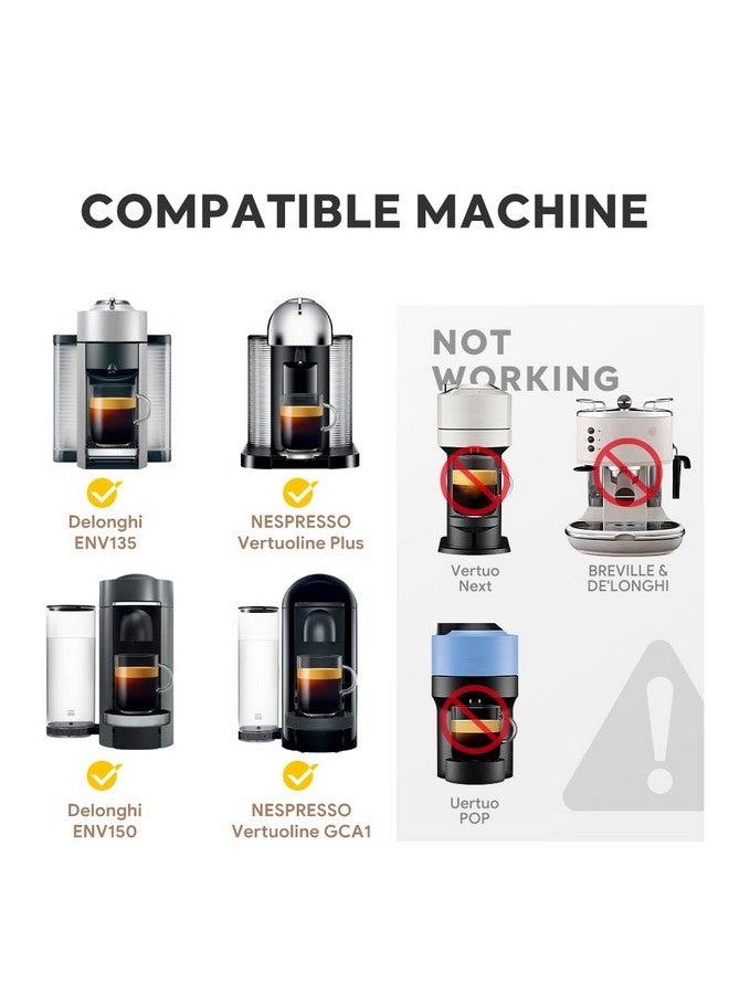 RECAFIMIL Stainless Steel Refillable Coffee Pods Compatible for Nespresso VertuoPlus,Stainless Steel Reusable Coffee Capsules Pods (2.4 oz) - Image 2