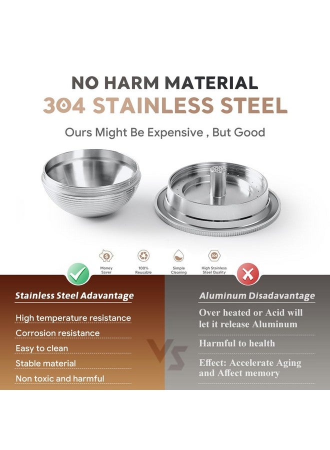 RECAFIMIL Stainless Steel Refillable Coffee Pods Compatible for Nespresso VertuoPlus,Stainless Steel Reusable Coffee Capsules Pods (2.4 oz) - Image 3