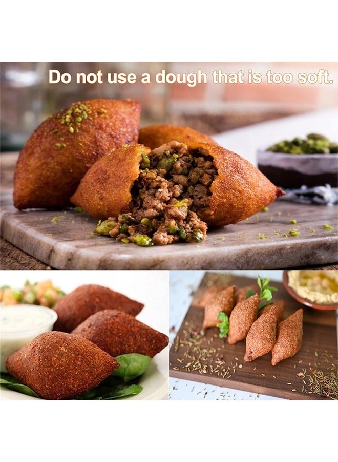 Meatball Mold Kibbeh Press Mold Maker Durable DIY Plastic Manual Meatloaf Maker Press Tool, Kitchen Cooking Tools for Making Fried Kibbeh (9 Grids, White) - Image 4