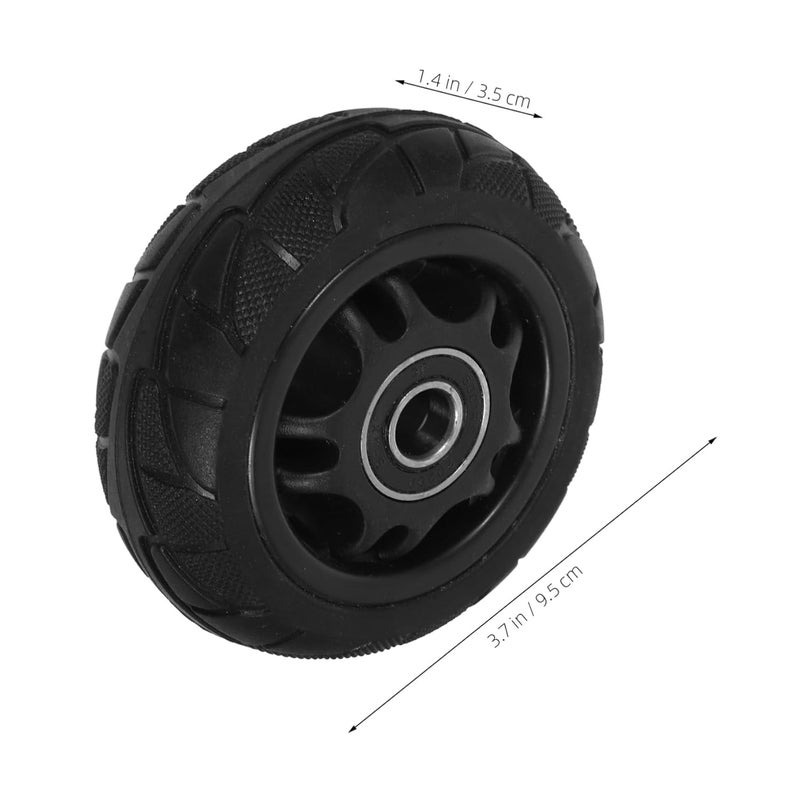 2Pcs Silent Solid Rubber Wheels Replacement Casters For Trolley Cart 2 Inch - Image 3