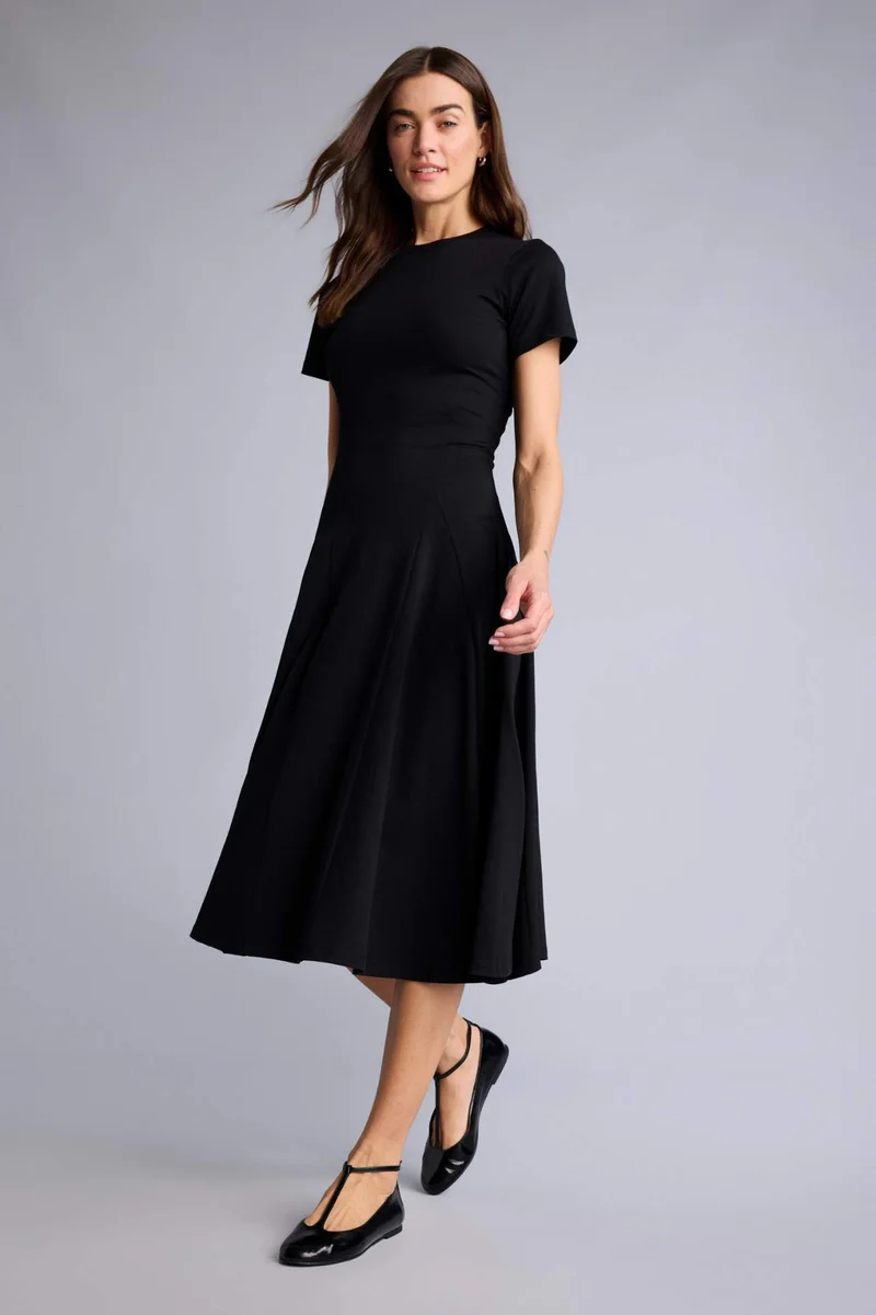 ديفاكتو A Cut Cotton Midi Dress