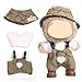 AICase for 17cm Doll ClothesOutfitClothing Set for 17cm Doll3 Piece Set Hat ClothingBoys and Girls Stylish Adorable Clothes AccessoriesBrown Denim SuithatOveralls - Image 3