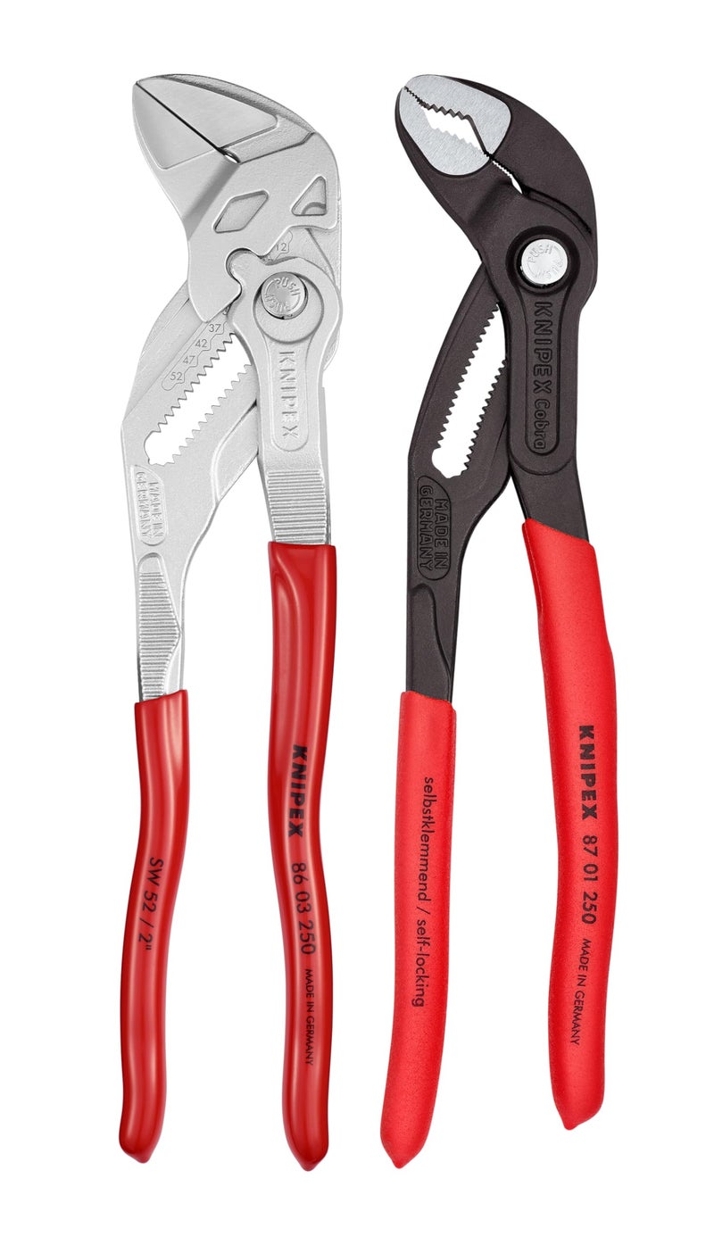 KNIPEX مجموعة كنيبكس 2 قطعة 10 كوبرا لمضخة المياه ومفتاح الزردية 9K0080147US