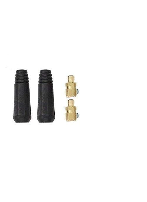 TECHNO TRONICS TECHNO TRONICS Quick Fitting Welding Machine Cable Connector Plug Socket Real Copper Rubber Pack of 2  - Image 2