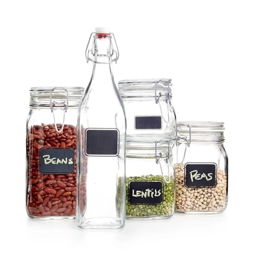 Bormioli Rocco Fido Square Clear Jar with Chalkboard, 33-3/4-Ounce - Image 5