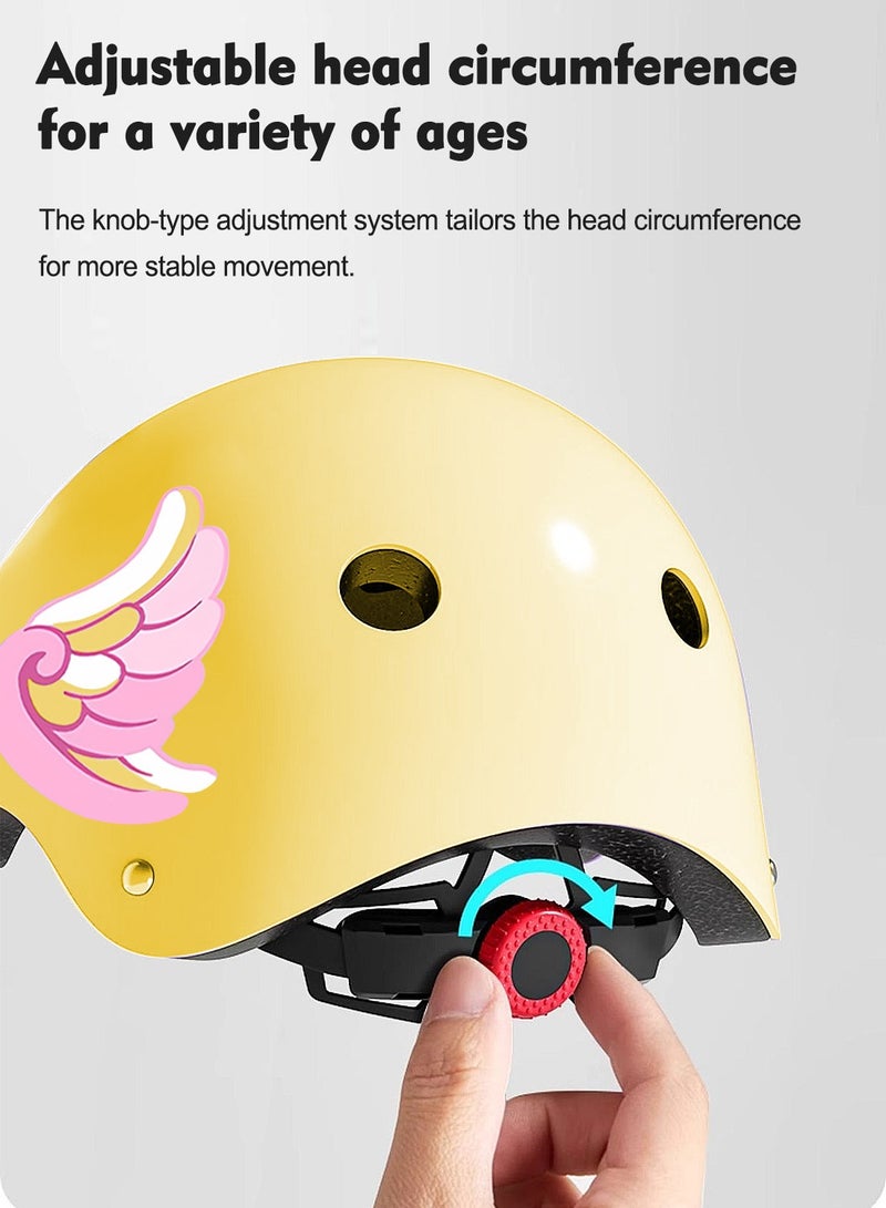 MaBaby Kids Helmet 7 in 1 Adjustable Protective Sports Gear Set, Kids Bike Helmets, Kick Scooter, Inline Skate, with Knee Elbow Pads Wrist Guards, for Kids Ages 3-12 Boys and Girls - Image 2