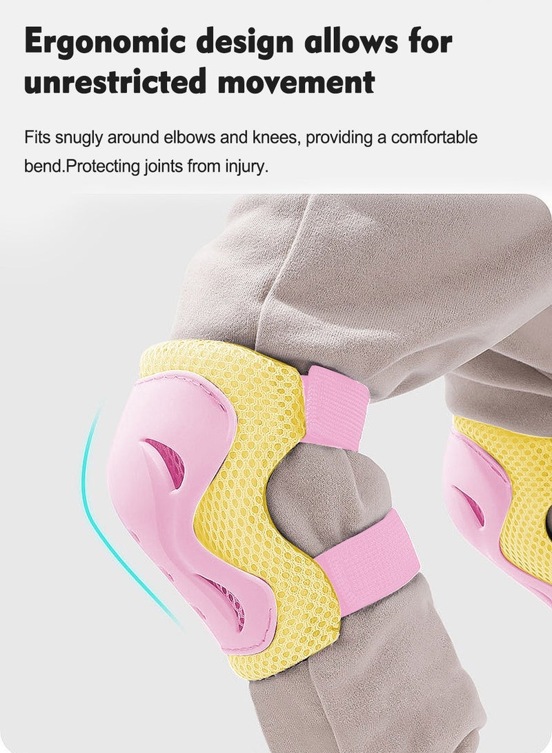 MaBaby Kids Helmet 7 in 1 Adjustable Protective Sports Gear Set, Kids Bike Helmets, Kick Scooter, Inline Skate, with Knee Elbow Pads Wrist Guards, for Kids Ages 3-12 Boys and Girls - Image 4