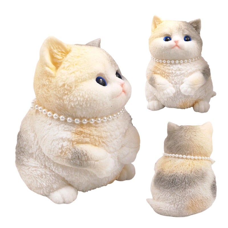 QOUXZ Big Hand Painted Cat Squishy Toys Large Cute Ultra Soft Kitty Squeeze Fidget Toys For Stress Relief  Kawaii Squishies Sticky Animal Toys For Adults Kids Decompression Sensory Balls Toys For Autism - Image 1