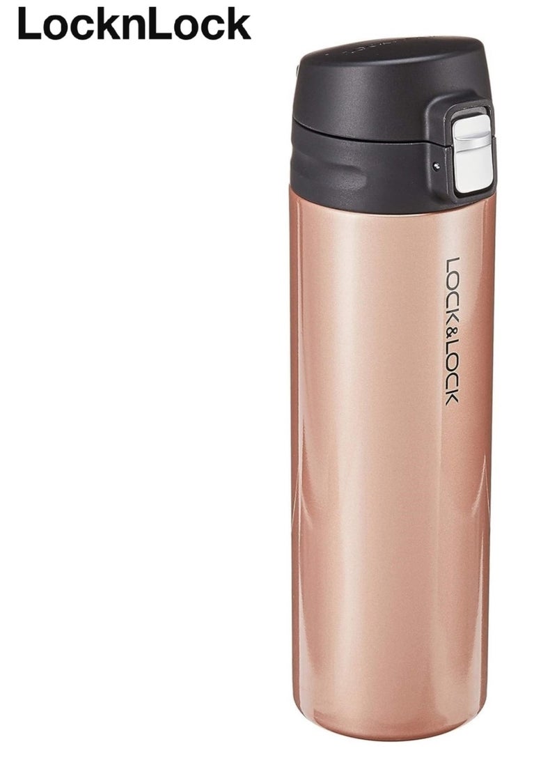 LOCK & LOCK LocknLock 500ml Feather Light Vacuum Tumbler in Golden Pink - Stainless Steel, Double-Vacuum Insulation, Stylish & Portable - Image 2