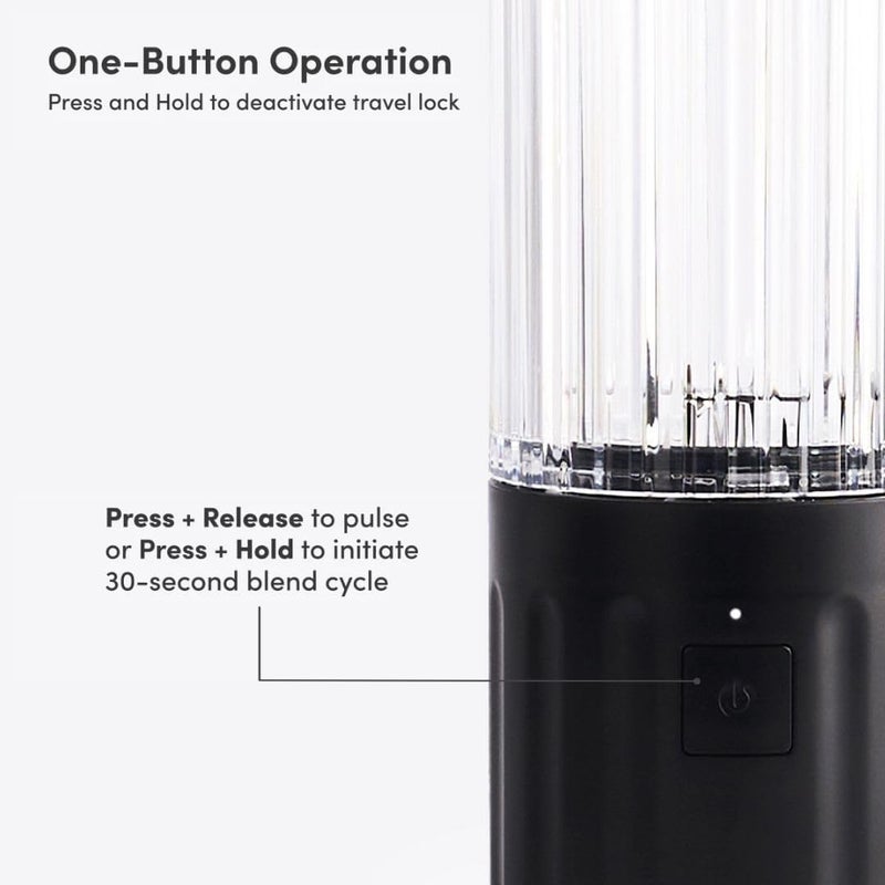 Beast GO Cordless, Premium Portable Blender for Shakes & Smoothies, 22oz Blending Vessel, Blends Ice & Frozen Fruit, Rechargeable USB-C Battery, Drinking Lid and Straw System (Carbon Black) - Image 3