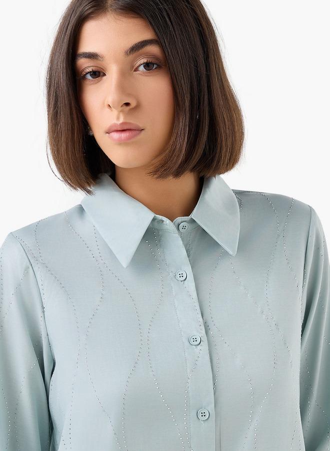 Splash FAV Shirt with Embellishment and Long Sleeves - Image 5