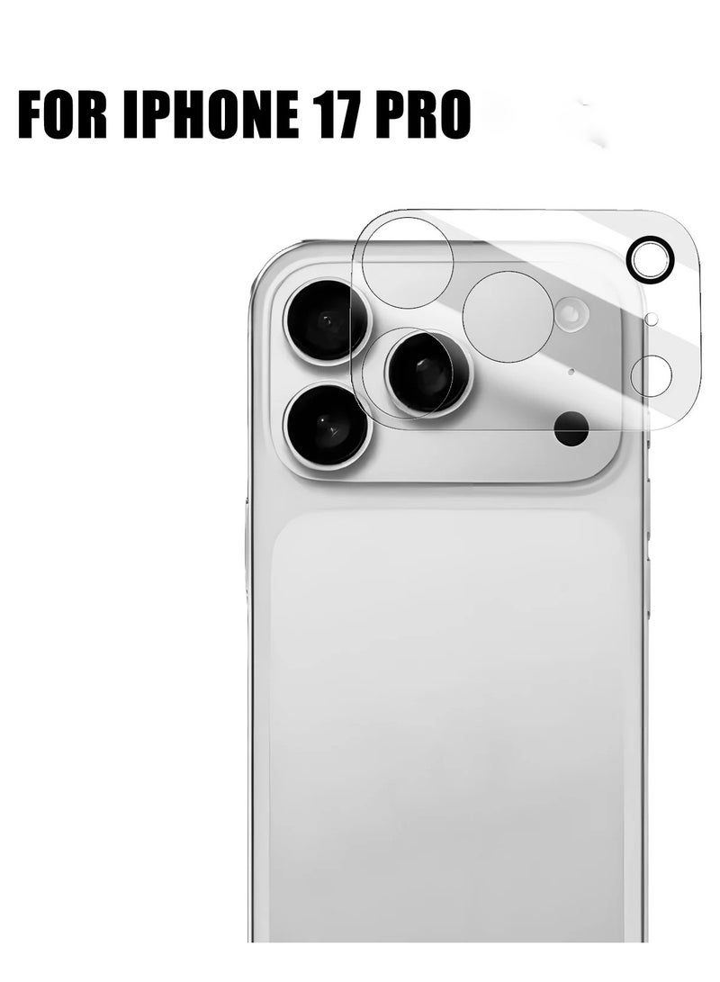 MOCOM iPhone 17 Pro Camera Lens Protector (2 Pack) – Full Coverage 9H Tempered Glass Camera Guard [Drop Protection] [Case Friendly] [Scratch Resistant] [Crystal Clear HD Transparent Glass] – Protects Cameras + LiDAR Sensor + Flash, Anti-Glare, Night Shooting, Easy Install Camera Cover for iPhone 17 Pro - Image 3