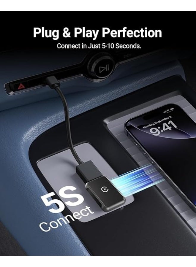 محول لاسلكي 2 في 1 لنظام CarPlay وأندرويد أوتو - دونجل USB لاسلكي سريع ومستقر - يحول التوصيل السلكي إلى لاسلكي بتشغيل فوري - Image 2