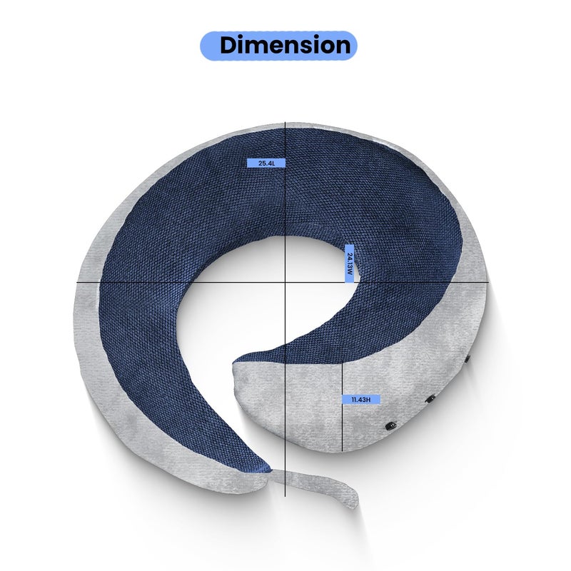 Sleepsia Ultimate Home Travel Memory Foam Neck Pillow Ergonomic Neck Pillow Snoozing Neck Support Adjustable Pillow Lightweight Comfortable Breathable Cover Travel Pillow - Image 2
