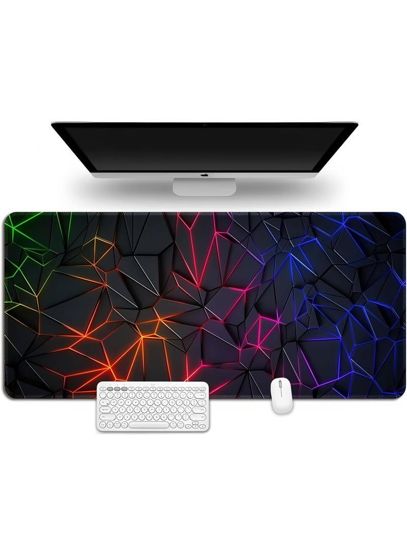 Gaming Laptop Mouse Pad Gaming Mouse Pad Big Desk Pads PC Keyboard Non-Slip 800 * 300 * 3mm Thicker Supper Rubber Table Mat Mouse Pads Edges Design for mouse and keyboard,gaming home and working office - Image 4