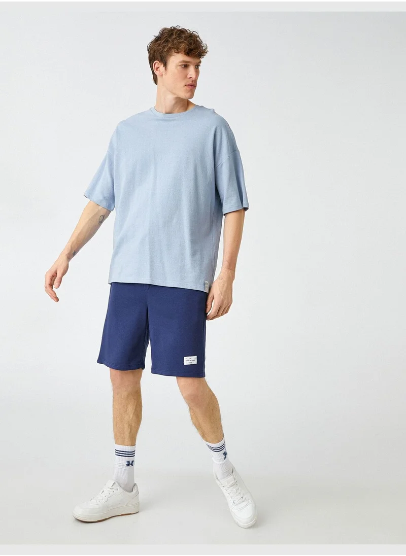 KOTON Slim Fit Patched Shorts