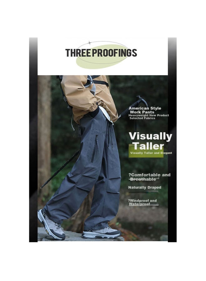 Vancamel Men's Spring And Autumn Outdoor Windproof Waterproof Long Pants Mountaineering Assault Pants Army Green XL - Image 3