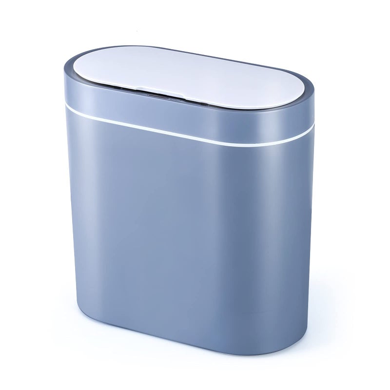 ELPHECO Bathroom Motion Sensor Trash can 25 Gallon Automatic Garbage Can 95L Slim Plastic Smart Trash Bin with Lid touchless Garbage can for Bedroom Bathroom Kitchen Office Grey