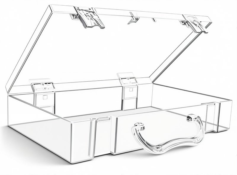 GIIYAA Clear Hinged Plastic ContainersKeepsake Storage Boxes PlasticDisplay Case Use for Storage and Organization JewelryTools Office suppliesPet supplies DIY materialsUse as handbags